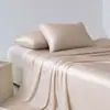 Lençol de Cama de Seda de Gelo Lyocell Ultra Sedosa Toque Gelado Peça Única 2026 Novo Estilo Fronha para Pessoa Solteira/Casal Conjunto de Três Peças
