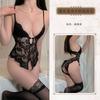 Gran Lazo Tentación Lencería Divertida Sexy Encaje Tentación Almohadilla para el Pecho Mono Abierto Pijama Caliente Gratis para Mujeres