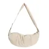 Bolsa Transversal Dumpling para Mulheres 2025 Novo Estilo Preguiçoso Tecido de Nylon Leve para Trabalho e Deslocamento Versátil Grande Capacidade Bolsa de Ombro