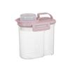 Pote de armazenamento hermético à prova de umidade para cozinha doméstica, balde de arroz de plástico com copo medidor, pote de armazenamento para grãos, caixa de armazenamento à prova de insetos