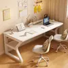 Mesa simples para duas pessoas, estação de trabalho de mesa, mesa de computador para casa para estudantes, mesa de quarto de tamanho pequeno, mesa gamer minimalista