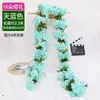 Enredadera de rosas flores artificiales para decoración, cubriendo tuberías de aire acondicionado interiores, embelleciendo tuberías de calefacción, hojas verdes de plástico, flores pequeñas falsas