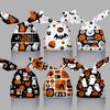 Bolsa de calabaza de Halloween, bolsa de dulces decorativa, bolsa de regalo para jardín de infantes, bolsa de comida con forma de galleta fantasma, paquete de colores mixtos transfronterizos