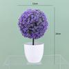 Sakura Bola de Neve Planta Simulada Vaso Bola de Grama Bonsai Árvore Pequena Decoração para Casa Ornamento de Flor Criativo Mini Pequena Bola Redonda