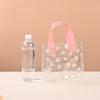 Sacola de Presente Margarida Pequena Bolsa Tote de PVC Personalizada para Casamento Presente de Madrinha Sacola Transparente de Lembrança Pode Ser Personalizada