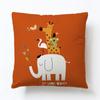Funda de almohada de lino con animal de dibujos animados lindo elefante suministro de fabricantes de plataforma transfronteriza funda de cojín para coche sofá