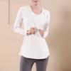 Ropa de yoga, top deportivo para mujer, otoño e invierno, blusa informal holgada adelgazante, manga larga, secado rápido, con capucha, para correr y fitness.