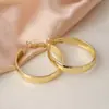Brincos Grandes Transfronteiriços para Mulheres, Luxo Leve, Design de Alto Padrão, Brincos Argola de Nicho, Argolas Lisas, Argolas Exageradas para Rostos Quadrados e Redondos