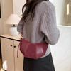 Explosões Transfronteiriças Bolsa Pequena Feminina Outono e Inverno 2024 Casual Nova Moda Retro Transversal Bolsa de Chifre Versátil Bolsa de Bolinho