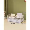 Soporte de Escritorio para Libros Acrílico Transparente Estante de Almacenamiento para Libros de Texto Estudiante Escritorio Estante Organizador de Almacenamiento de Archivos