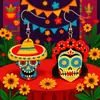 Pingente Colorido Mexicano Conjunto de Cinco Peças Moda Feriado Brincos de Acrílico Divertido Transfronteiriço Carnaval de Frutas Conjunto de Cinco Peças
