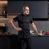 Ropa de Trabajo de Verano de Malla Transpirable para Chef de Cuerpo Completo para Hombre de Manga Corta para Catering Restaurante de Hot Pot Cocina Trasera Ropa de Trabajo
