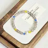 Nuevo Pulsera de Piedra Natural con Cuentas Estilo Chino para Mujer Corazón de Piedra Lunar Gris Pulsera con Colgante de Acero de Titanio Pulsera de Perlas de Agua Dulce para Mujer