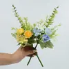 Flores Artificiales de Seda Rosas, Rosas Pequeñas de Primavera, Flores de Eucalipto Atadas a Mano, Flores Falsas, Arreglos Florales DIY Hechos a Mano, Decoraciones para Sala de Estar