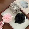Pasador Retro de Perla y Rosa para Mujer Nuevo Estilo 2025 Pinza de Tiburón en la Parte Posterior de la Cabeza, Pinza Elegante de Agarre, Pinza para el Cabello