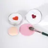 Sabonete para Limpeza de Pincéis de Maquiagem, Sabonete para Limpeza de Esponjas de Beleza, Sabonete com Aroma de Lua Coração Pêssego, Sabonete Removedor de Maquiagem para Puff, Sabonete Artesanal Atacado