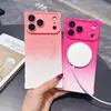 Funda para Teléfono Móvil Iphone17 Borde Recto Sensación de Piel Degradada Adecuada para Apple 16 Anti-Caídas en Cuatro Esquinas Funda Suave Carga Magnética Mate
