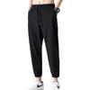 Explosões de volume de corrida Calças casuais Alongamento de verão masculino Esportes masculinos Adolescentes Gelo seda fina calças cropped