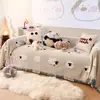 Towel de Sofá de Sala de Estar de Dibujos Animados Lindos Toalla de Sofá de una Pieza Todo Incluido Tela Cubierta Cubierta de Sofá Universal de Cuatro Estaciones de Chenilla