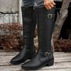 Botas de caballero transfronterizas nuevas de comercio exterior europeo y americano para mujer otoño e invierno estación independiente de comercio exterior wish Amazon botas de mujer de caña alta talla grande