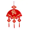 Vietnam Comercio Exterior Transfronterizo Popular Año Nuevo Festival de Primavera Nuevo Terciopelo Tridimensional Forma de Abanico Colgante de Bendición Decoración de Año Nuevo Colgante