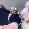 Anillo de Piedra de Uva Natural con Cristal Fluorescente Tipo Hielo, Montura Limpia de Plata 925 Finamente Elaborada, Piedra Principal 9*11mm