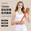 Martillo de Masaje Engrosado para Hombro y Cuello Fitness, Masajeador de Espalda, Palo Meridian, Tabla de Percusión Suave de Silicona, Martillo con el Carácter "Fu"