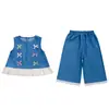 Conjunto de Imitación de Mezclilla para Niñas 2026 Nuevo Atuendo de Verano, Elegante Chaleco Delgado de Verano sin Mangas para Bebé Conjunto de Dos Piezas
