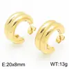 Brincos Populares Personalizados Banhados a Ouro 18K Aço Inoxidável Formato C Brincos Geométricos Elegantes Retrô Joias Femininas Atacado