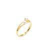 Anillo de Plata 925 Chapado en Oro con Circonita Perla Abierto Celebridad de Internet Japonesa Exquisito Sencillo Moda Joyería de Lujo Ligero Anillo