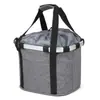 Cesta de Bicicleta para Mascotas de Liberación Rápida Cesta Delantera Cesta para Bicicleta de Montaña Aleación de Aluminio Plegable Espesada Cesta de Lona Cesta