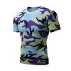 Cross-border Factory Atacado Masculino 3D Print Manga Curta T-Shirt Top Tamanho Grande Masculino Crewneck Camuflagem T-Shirt