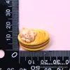 Oso de Chocolate de Dibujos Animados Postre Comida Juguete Resina Accesorios Pegamento de Crema DIY Pegatinas para Nevera Zapatos con Agujeros Pasador Accesorios para el Cabello