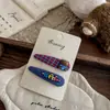 Grampo de Cabelo de Tecido Xadrez Gota d'Água Desenho Animado Versátil Acessório de Cabelo para Menina Grampo de Alta Qualidade para Franja