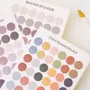 Pegatinas de puntos coloridas estilo Ins en tonos Morandi y tierra, pegatinas de sellado, accesorios para agendas, pegatinas para tarjetas, pegatinas para fotos