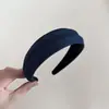 Diadema de Estilo Coreano Retro Simple Azul Denim Cóncava y Convexa de Ala Ancha, Elegante de Alta Gama, Diadema Versátil para Sujetar el Cabello, Accesorio para el Cabello de Pinza