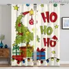Cortinas de Grinch Navideño Decoración Festiva Cortinas Romanas Cortas Sin Taladro Cortinas Impresas Digitalmente