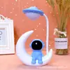 Luz Noturna de Astronauta Alimentação de Bebê Proteção Ocular Carregamento Quarto de Bebê Luz Suave Mesa de Cabeceira Lua Sono Luminária de Mesa Infantil