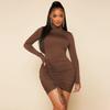 2026 Moda Femenina Transfronteriza de Amazon Vestido Sexy de Deseo Puro Europeo y Americano Vestido Corto Bodycon de Cintura Alta que Favorece la Figura Primavera y Verano
