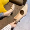 Tacones Altos Mujer Tacón de Aguja Nuevo Francés Punta Fina Elegantes Profesionales de Trabajo 4cm-6cm-8cm Tacón Bajo Zapatos de Moda
