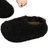 2026 novo estilo, sapatos de algodão com sola grossa, forrados com fleece, design de calçar, quentes, com biqueira fechada e forro fofo, adequados para mulheres usarem ao ar livre no outono e inverno