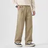 Ropa para Hombre APO Pantalones de Negocios Casuales Curvos Transfronterizos para Hombre, Estilo Lujo Ligero Old Money, Caída Suelta, Versátiles Pantalones Rectos