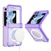 Adecuado para Funda de Teléfono Móvil Samsung Z Flip7/6/5 4/3 Bisagra de Bolsa de Aire Carga Inalámbrica Anillo Magnético Cubierta Protectora Anticaída