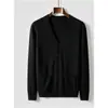 Cárdigan de Punto para Hombre de Comercio Exterior Negocios de Alta Gama Casual Cuello en V Color Sólido Suéter para Hombre Simple de Primavera y Otoño Ropa para Hombre