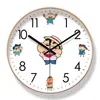 Ipla 6954 Relógio de Parede Fofo para Sala de Estar Desenho Animado Crayon Xiao Xin Educação Infantil Casa Silencioso Silencioso Segundos Varrendo Relógio de Quartzo