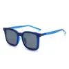 Novo Conjunto de Óculos Polarizados da Moda para Crianças Meninas, Óculos com Lente Anti-Azul para Miopia para Meninos, Armação Quadrada, Design Simples, Haste com Mola, Atacado