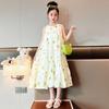 Vestido de Verano sin Mangas para Niña 2026 Nuevo Vestido de Princesa de Moda para Niños Mayores Vestido para Niña a la Moda Estilo Celebridad de Internet