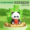 Procesamiento Personalizado de Bambú de la Suerte Panda Rojo Saludando y Asintiendo Panda Adornos Solares para Coche Regalos de Inauguración