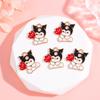 Cartoon gatinho bonito doce kuolomi melodia óleo gotejamento liga DIY jóias brincos colar pingente acessórios