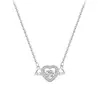 Coração Pulsante de Cupido Colar de Coração Acessórios Feminino Anjo Estilo Cool Pingente de Zircônia Corrente de Clavícula de Alta Qualidade Joias